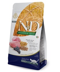 N&D (Naturel&Delicious) - ND Düşük Tahıllı Kuzu Yaban Mersini Kedi Maması 10 Kg + 2 Adet ND 70 Gr Kedi Konservesi