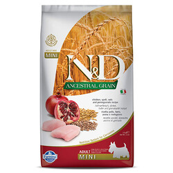N&D (Naturel&Delicious) - ND Düşük Tahıllı Tavuk Nar Küçük Irk Köpek Maması 2,5 Kg + Temizlik Mendili