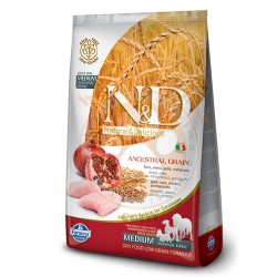 N&D (Naturel&Delicious) - ND Düşük Tahıllı Tavuk Nar Orta ve Büyük Irk Köpek Maması 2,5 Kg