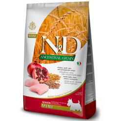 ND Düşük Tahıllı Tavuk Nar Yaşlı Mini ve Orta Irk Köpek Maması 2,5 Kg - N&D