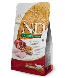 N&D (Naturel&Delicious) - ND Düşük Tahıllı Tavuk Narlı Kısırlaştırılmış Kedi Maması 10 Kg 
