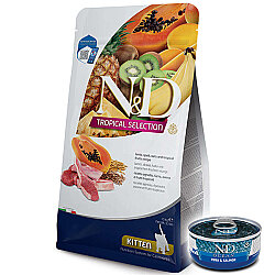 ND Kitten Tropical Selection Kuzu Etli Yavru Kedi Maması 1,5 Kg + ND Konserve 70 Gr - N&D