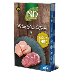 N&D (Naturel&Delicious) - ND Meat Duo Menu Kuzu ve Tavuk Etli Kedi Konservesi 70 Gr - 6 Al 5 Öde