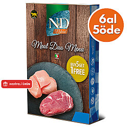 ND Meat Duo Menu Kuzu ve Tavuk Etli Kedi Konservesi 70 Gr - 6 Al 5 Öde - N&D