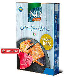 ND Fish Trio Menu Tuna, Somon ve Karides Kedi Konservesi 70 Gr - 6 Al 5 Öde - 2