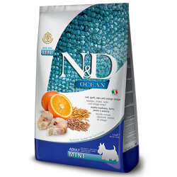 ND Ocean Düşük Tahıl Balık Portakal Küçük Irk Köpek Maması 2,5 Kg - N&D