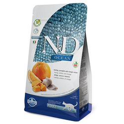 N&D (Naturel&Delicious) - ND Ocean Tahılsız Balık Portakal ve Balkabaklı Kedi Maması 1,5 Kg