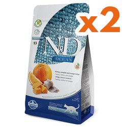 N&D (Naturel&Delicious) - ND Ocean Tahılsız Balık Portakal ve Balkabaklı Kedi Maması 1,5 Kg x 2 Adet