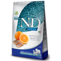 ND Ocean Tahılsız Balkabaklı Balıklı Medium Maxi Köpek Maması 2,5 Kg - N&D