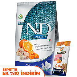 ND Ocean Tahılsız Balkabaklı Balıklı Medium Maxi Köpek Maması 2,5 Kg + ND Köpek Ödülü - N&D