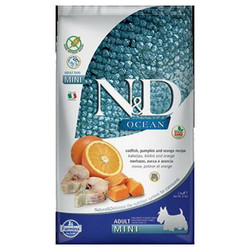 N&D (Naturel&Delicious) - ND Ocean Tahılsız Balkabaklı Morina Balıklı Küçük Irk Köpek Maması 2,5 Kg 