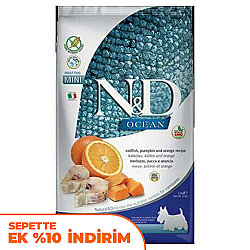 ND Ocean Tahılsız Balkabaklı Morina Balıklı Küçük Irk Köpek Maması 7 Kg - N&D
