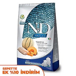 ND Ocean Tahılsız Balkabak M. Balık Medium Maxi Yavru Köpek Maması 12 Kg - N&D