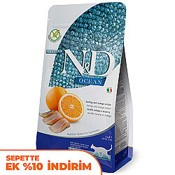 ND Ocean Tahılsız Ringa Balık ve Portakal Kedi Maması 10 Kg - N&D