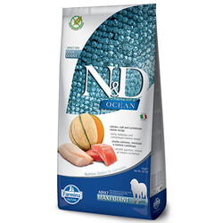 N&D (Naturel&Delicious) - ND Ocean Tahılsız Somon Morina Balığı Büyük Irk Köpek Maması 12 Kg + 4 Adet Temizlik Mendili