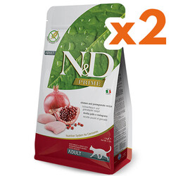 ND Prime Tahılsız Tavuk Nar Kedi Maması 1,5 Kg x 2 Adet - N&D