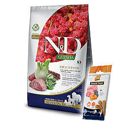 ND Quinoa Digestion Kuzu Kinoa Hassas Sindirim Köpek Maması 7 Kg + ND Köpek Ödülü - N&D