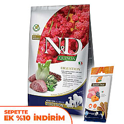 ND Quinoa Digestion Kuzu Kinoa Hassas Sindirim Köpek Maması 7 Kg + ND Köpek Ödülü - N&D