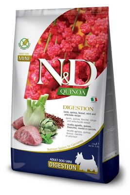 ND Quinoa Digestion Mini Kuzu Kinoa Aromalı Hassas Sindirim Küçük Irk Köpek Maması 2,5 Kg + Temizlik Mendili