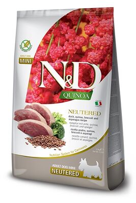 ND Quinoa Neutered Mini Ördek Kısır Küçük Irk Köpek Maması 2,5 Kg 