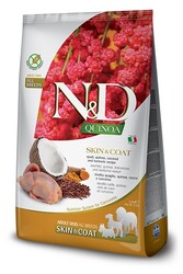 N&D (Naturel&Delicious) - ND Quinoa Skin&Coat All Breed Bıldırcın Kinoa Deri Tüy Sağlığı Köpek Maması 2,5 Kg + 2 Mendil