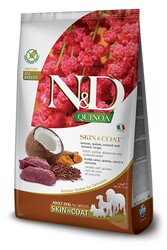 N&D (Naturel&Delicious) - ND Quinoa Skin&Coat All Breed Geyik Kinoa Deri Tüy Sağlığı Köpek Maması 2,5 Kg + 2 Mendil