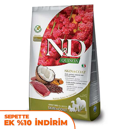 ND Quinoa Skin Coat Ördek Kinoa Deri Tüy Sağlığı Köpek Maması 7 Kg - 1