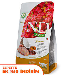 ND Quinoa Skin Coat Bıldırcın Kinoa Tüy Sağlığı Kedi Maması 1,5 Kg - N&D