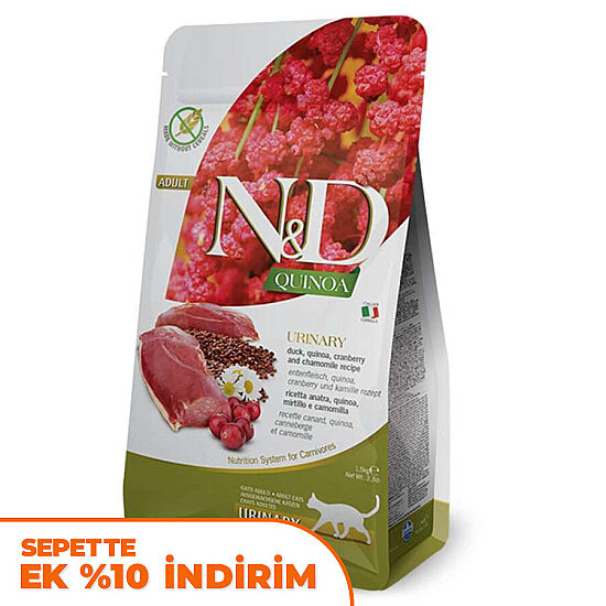 ND Quinoa Urinary Ördek Kinoa İdrar Yolları Sağlığı Kedi Maması 5 Kg - 1