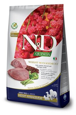 ND Quinoa Weight Management All Breed Kuzu Kinoa Aromalı Light Köpek Maması 2,5 Kg + 2 Mendil