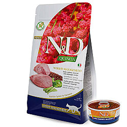 ND Quinoa Weight Kuzu Kinoa Light Kedi Maması 1,5 Kg + ND Konserve 70 Gr - N&D