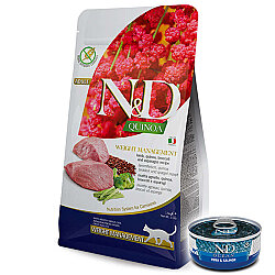 ND Quinoa Weight Kuzu Kinoa Light Kedi Maması 1,5 Kg + ND Konserve 70 Gr - N&D