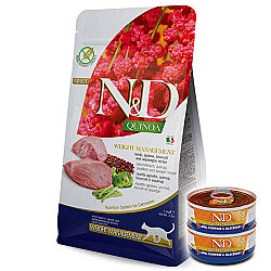 ND Quinoa Weight Kuzu Kinoa Light Kedi Maması 5 Kg + 2 Adet ND Konserve 70 Gr - 1
