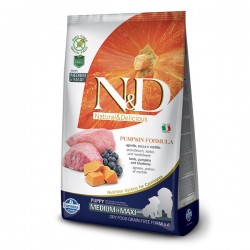 N&D (Naturel&Delicious) - ND Tahılsız Balkabaklı Kuzu Medium Maxi Yavru Köpek Maması 2,5 Kg + Temizlik Mendili