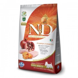 N&D (Naturel&Delicious) - ND Tahılsız Balkabaklı Tavuk Küçük Irk Köpek Maması 2,5 Kg + Temizlik Mendili