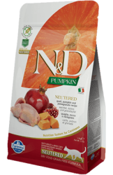 N&D (Naturel&Delicious) - ND Tahılsız Bıldırcın Nar Kısırlaştırılmış Kedi Maması 1,5 Kg