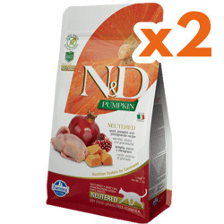 N&D (Naturel&Delicious) - ND Tahılsız Bıldırcın ve Narlı Kısırlaştırılmış Kedi Maması 1,5 Kg x 2 Adet