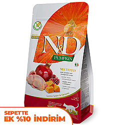 ND Tahılsız Bıldırcın Nar ve Bal Kabaklı Kısırlaştırılmış Kedi Maması 10 Kg - N&D