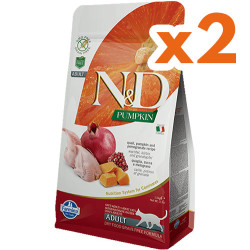 N&D (Naturel&Delicious) - ND Tahılsız Bıldırcın Nar ve Balkabaklı Kedi Maması 1,5 Kg x 2 Adet