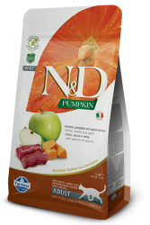 N&D (Naturel&Delicious) - ND Tahılsız Geyikli Bal Kabaklı ve Elmalı Kedi Maması 1,5 Kg