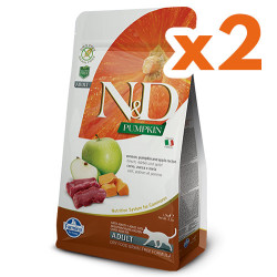 N&D (Naturel&Delicious) - ND Tahılsız Geyikli Bal Kabaklı ve Elmalı Kedi Maması 1,5 Kg x 2 Adet