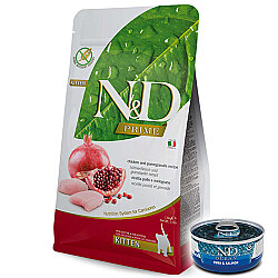 ND Tahılsız Kitten Tavuk ve Nar Yavru Kedi Maması 1,5 Kg + ND Konserve 70 Gr - N&D