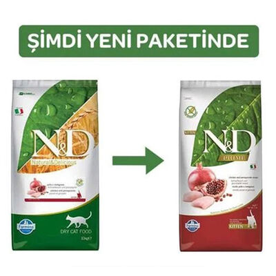 ND Tahılsız Kitten Tavuk Nar Yavru Kedi Maması 10 Kg 