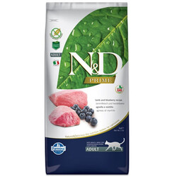 N&D (Naturel&Delicious) - ND Tahılsız Kuzu Eti ve Yaban Mersini Kedi Maması 10 Kg 