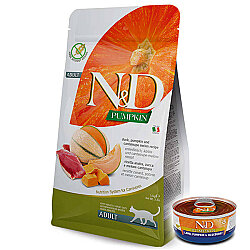 ND Tahılsız Ördekli ve Bal Kabaklı Kedi Maması 1,5 Kg + ND Konserve 70 Gr - N&D