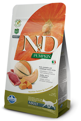 N&D (Naturel&Delicious) - ND Tahılsız Ördekli ve Bal Kabaklı Kedi Maması 5 Kg + 3 Adet Temizlik Mendili