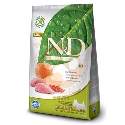 ND Tahılsız Yaban Domuzu Elmalı Küçük Irk Köpek Maması 2,5 Kg + Temizlik Mendili - N&D