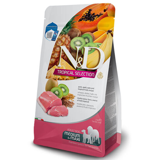 ND Tropical Selection Domuz ve Meyveli Orta ve Büyük Irk Köpek Maması 2 Kg - 1