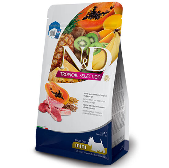 ND Tropical Selection Kuzu ve Meyveli Mini Irk Köpek Maması 1,5 Kg - 1