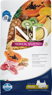 ND Tropical Selection Kuzu ve Meyveli Mini Irk Köpek Maması 1,5 Kg